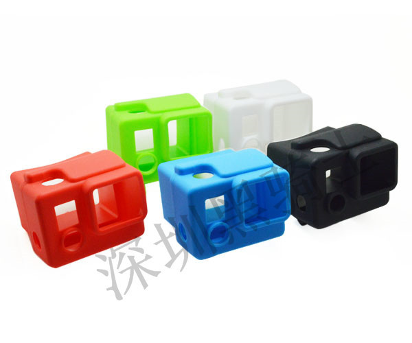 GP98 GoPro配件 Hero3+硅胶套 保护套 黑蓝绿