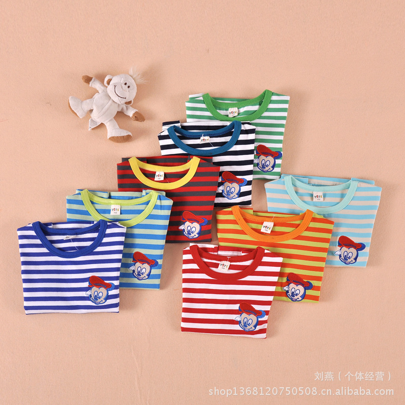 2013夏條紋米奇款T恤(8色)