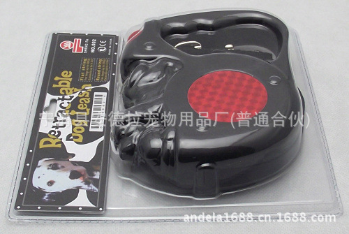 安德拉黑色寬扁帶牽狗器204