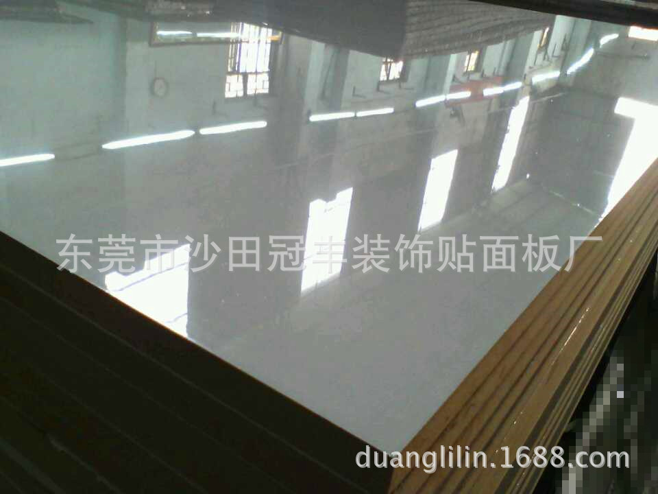 广东优质沙比利木纹纸贴面亮光密度板 东莞白亮光密度板批发中心