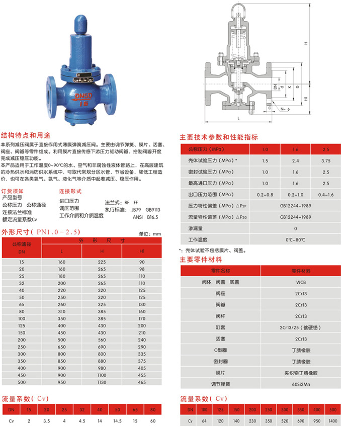 减压阀名称,减压阀规格,减压阀型号,减压阀原理