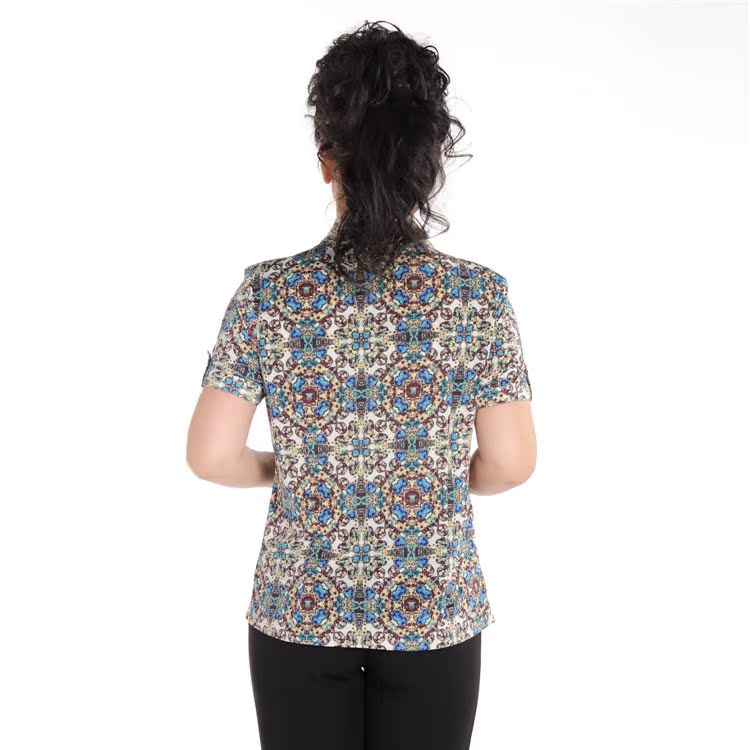 1303-19 中老年女装短袖衬衫24