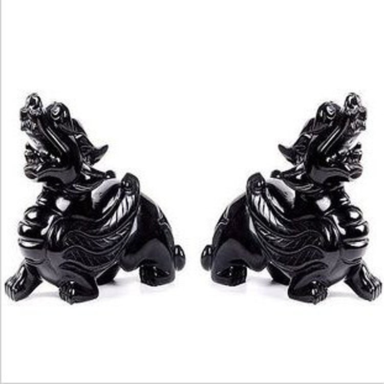 000000001天然黑曜石貔貅摆件