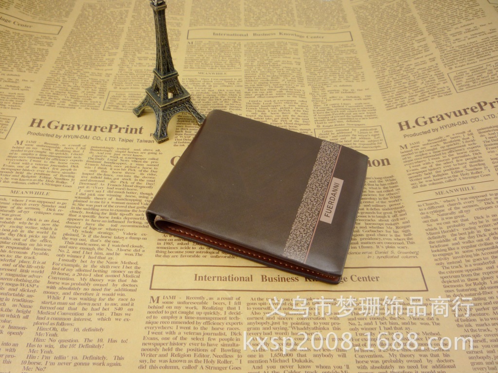 男士仿真皮盒裝精品錢包