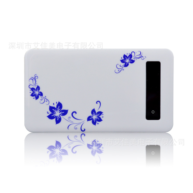 单边花超薄触摸移动电源