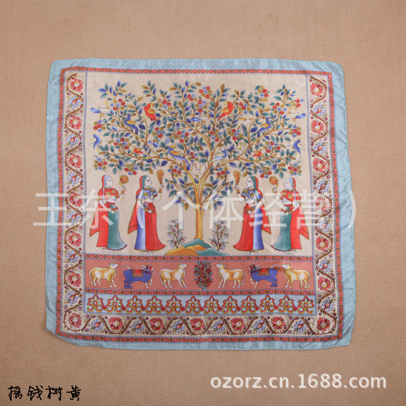 特价欧美印花女士真丝苏州缎桑蚕丝纯真丝丝巾大方