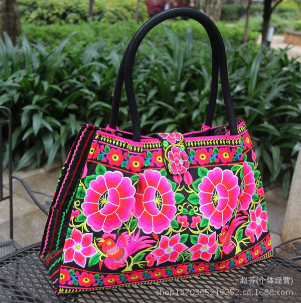 老泰繡花雙面繡手提包