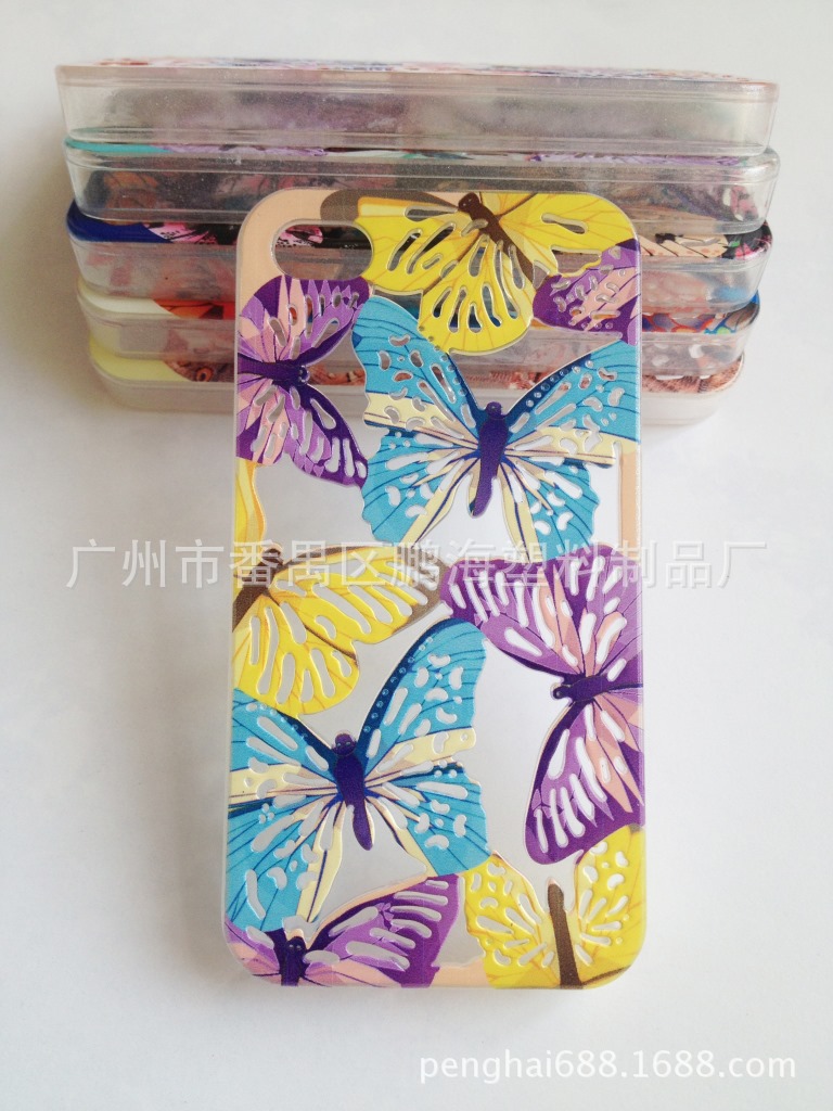 iphone4 彩色UV镂空蝴蝶手机壳火爆热卖韩国