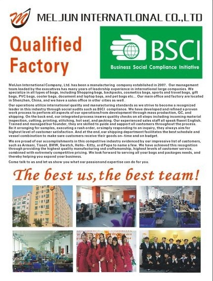 BSCI qualitied factory