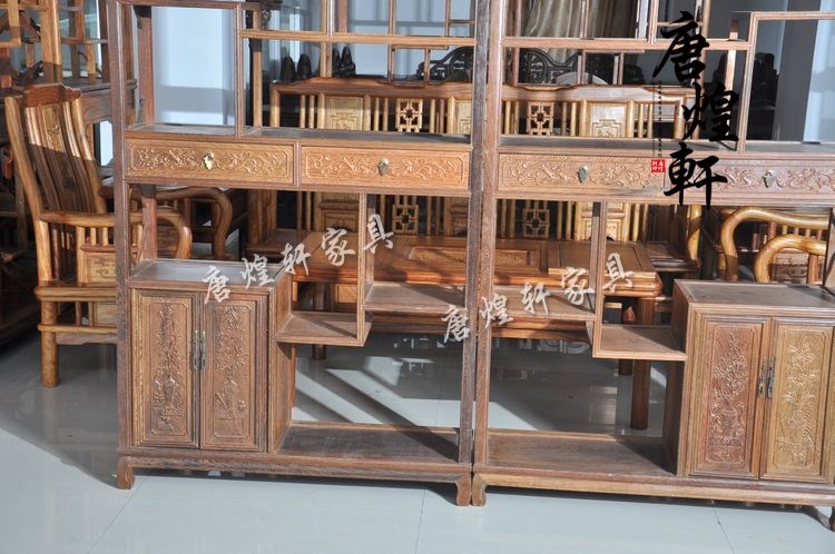 大号老式雕花博古架 (6)