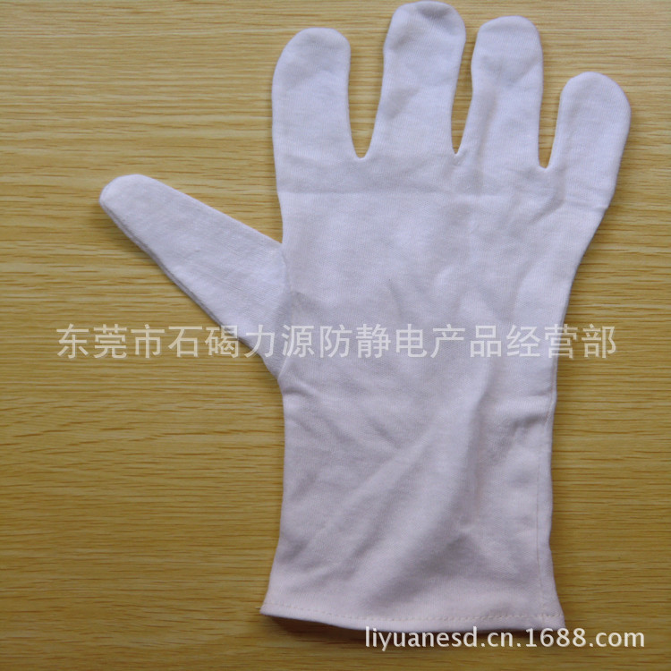 纯棉白色手套LY-E0015-2