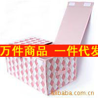 蜗居必备,热销品,双盖毛衣收纳箱（粉格）