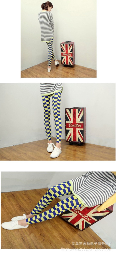 Y 804 黑白方块打底裤 (11)