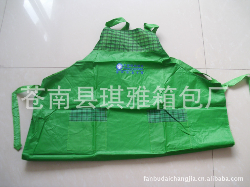 供应中国移动活动宣传广告围裙,长袖反穿衣围裙衣罩,棉布围裙