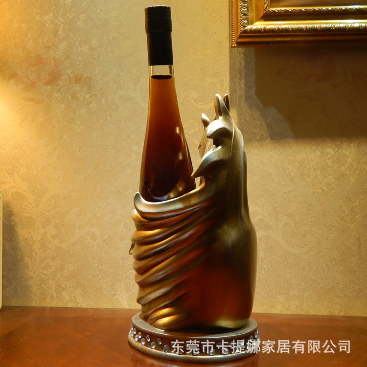 katina马年礼物马头红酒白酒架树脂工艺品