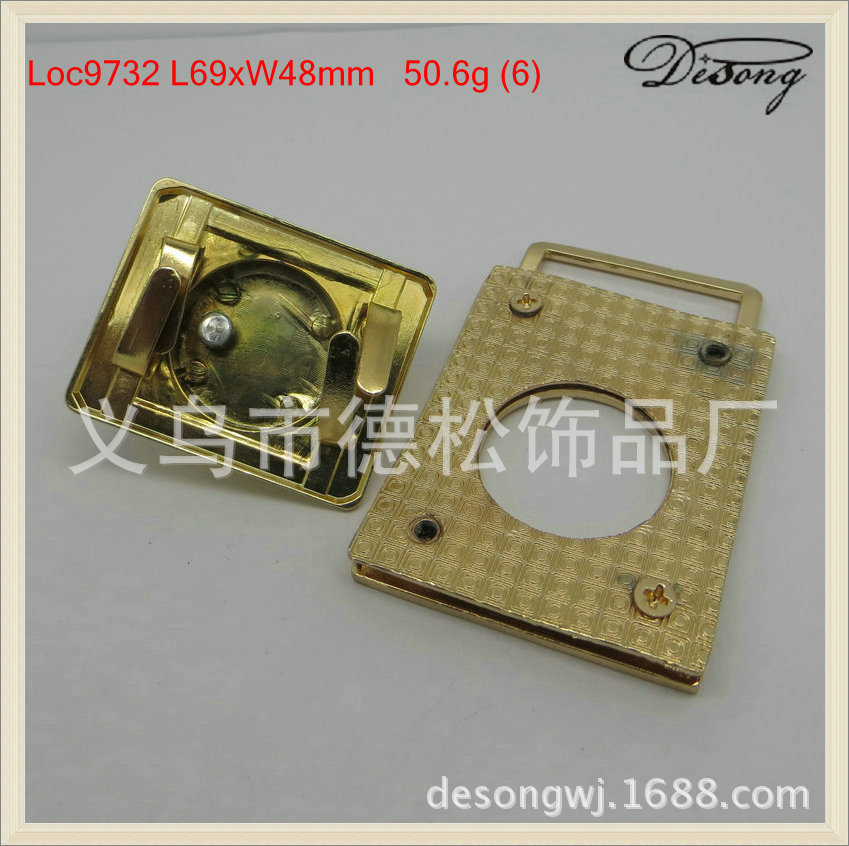 厂家供应箱包方头包锁五金包锁箱包配件