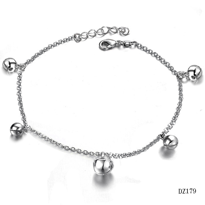 Platinium Plated Anklets 飾品創意首飾批發 鍍白金女士腳鏈 179工廠,批發,進口,代購