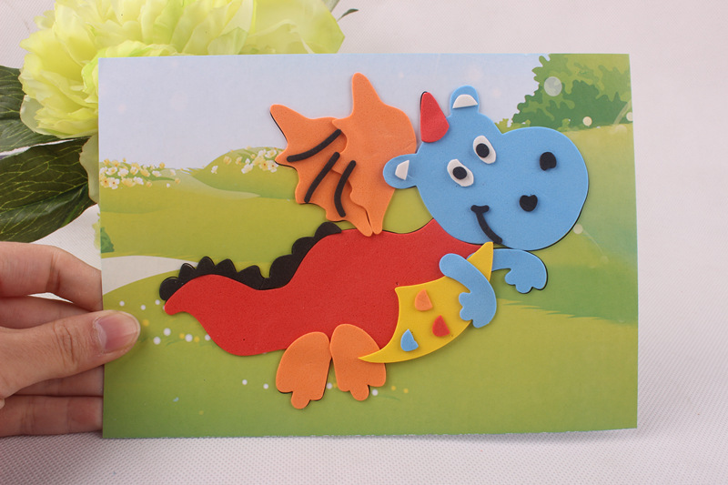 销新款 EVA手工制作立体粘贴画 DIY幼儿益智贴画 -价格,厂家,图