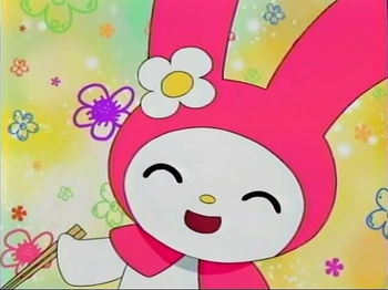 美乐蒂mymelody 头形旋转化妆镜桌镜子台式化妆镜生日礼物赠