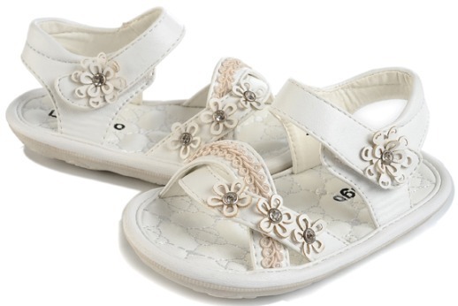 lesvago2012春夏款,水钻粘带白色小童鞋,CS30051,童鞋加盟代理