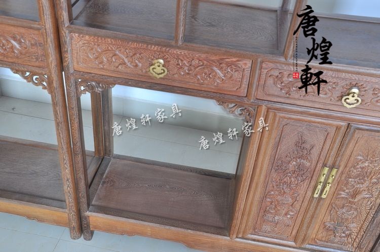 鸡翅木寿字博古架 (8)