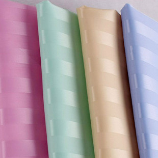 酒店专用 加厚阴阳条纹 涤沦防水浴帘 高档不透明