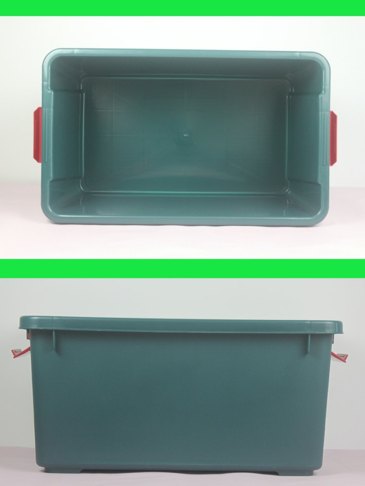 圣强 车载箱 收纳箱塑料大号 整理箱 储物箱 环保无味 承重120KG绿色