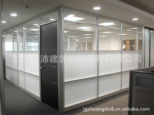 上海办公室隔断 办公室玻璃隔断墙 铝合金隔断，办公室装修