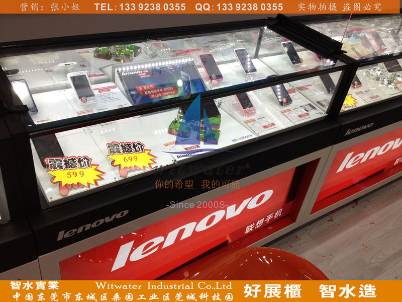 2013款最新联想lenovo5英寸手机展柜