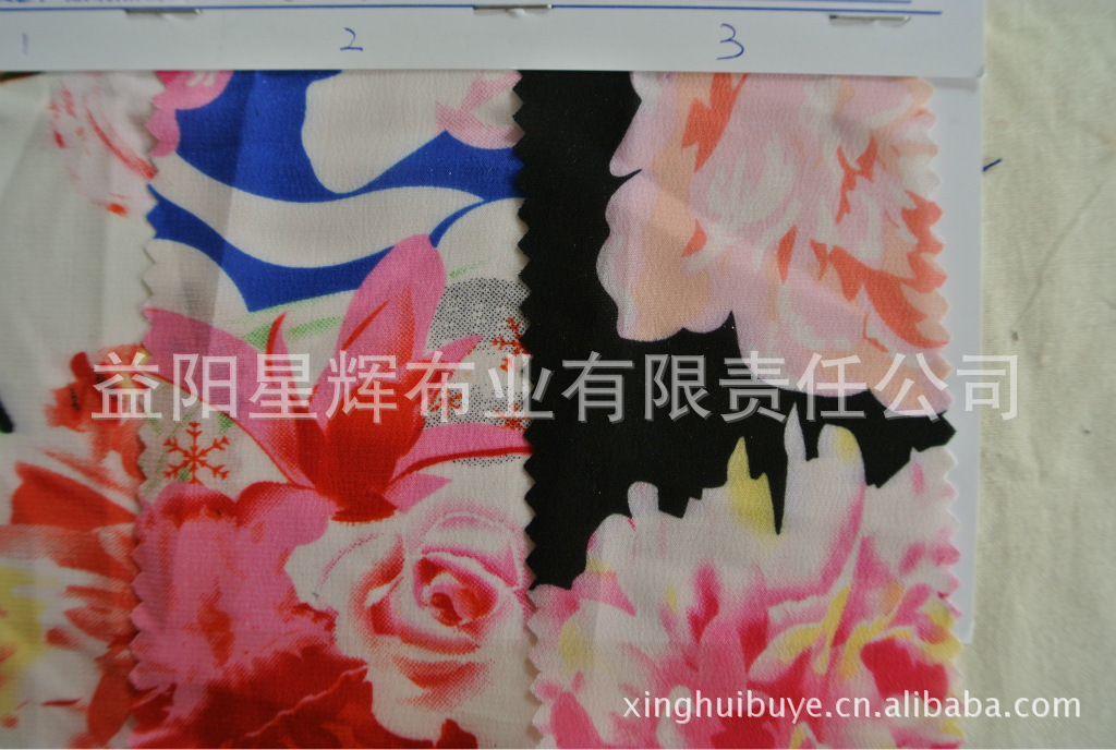 弹力绒雪纺印花面料,服装围巾丝巾女装面料,CL176