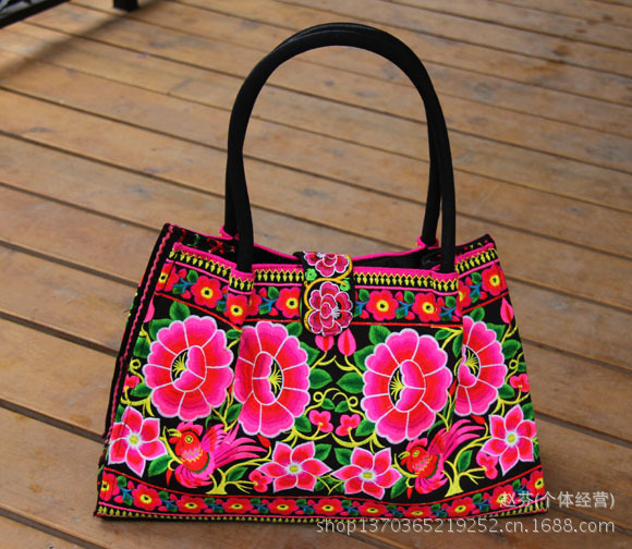 老泰繡花雙面繡手提包