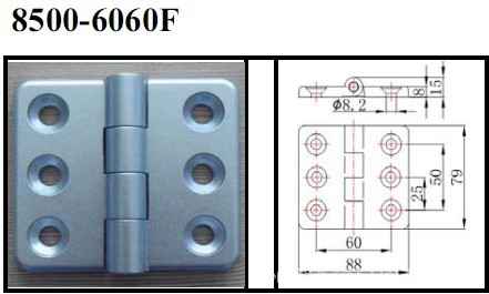 8500-6060F -Zn 合页尺寸图