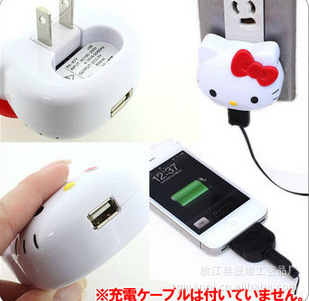 hello kitty充電器  KT貓電源充電器 卡通USB充電器 KT貓移動電源工廠,批發,進口,代購