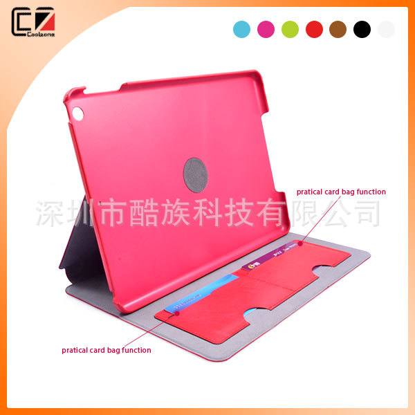 Portable leather case for iPad