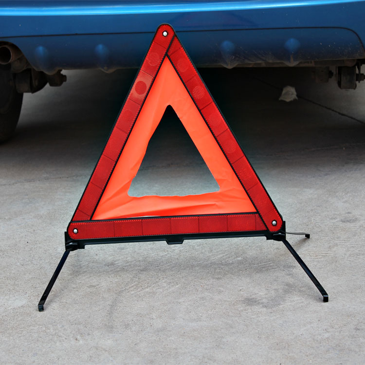 三角架警示牌盒装yk6车用反光停车警示架三脚架可折叠