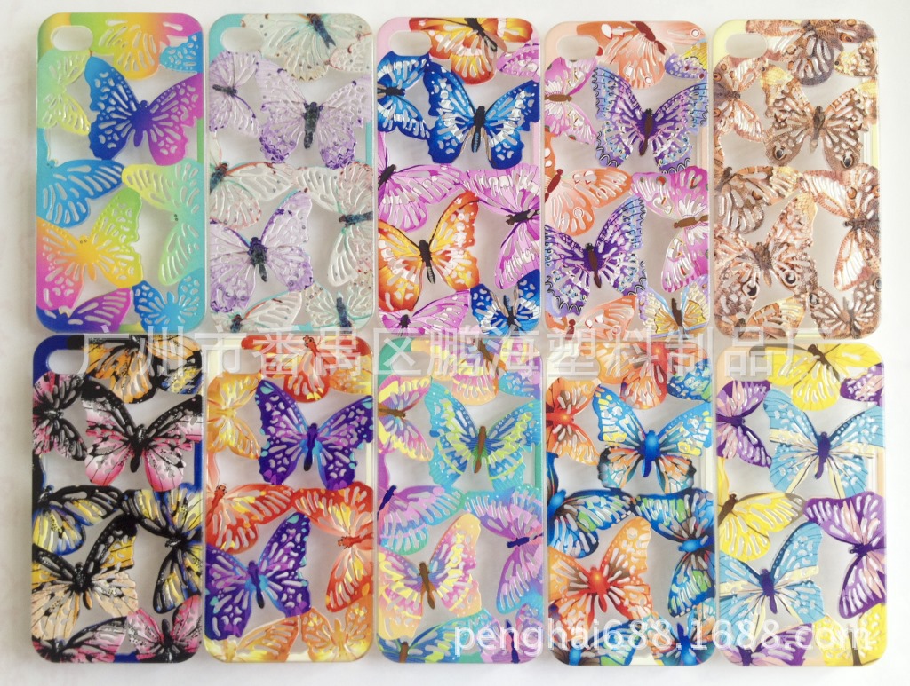 iphone4 彩色UV镂空蝴蝶手机壳火爆热卖韩国