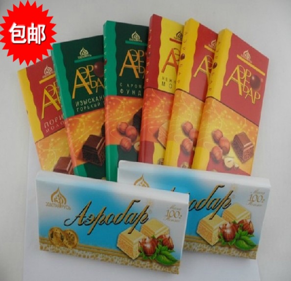 俄罗斯巧克力批发阿尔金山气泡蜂巧克力多种口味随机发