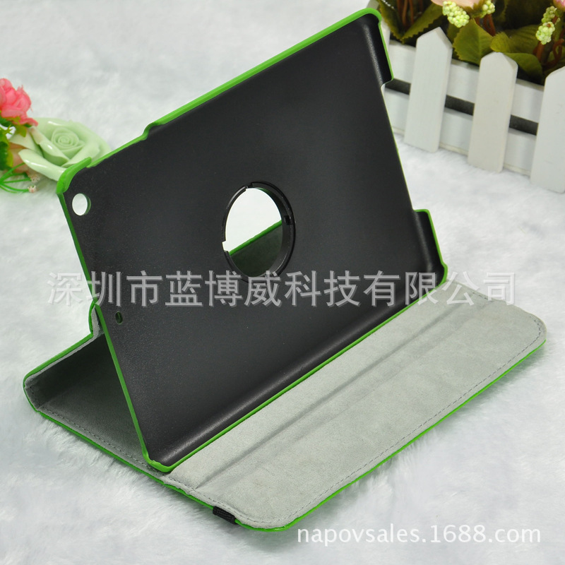 IIpad mini 荔枝紋 自動休眠旋轉皮套 4