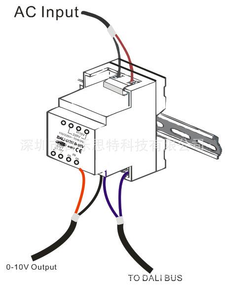 DALI to 0-10V 装配图