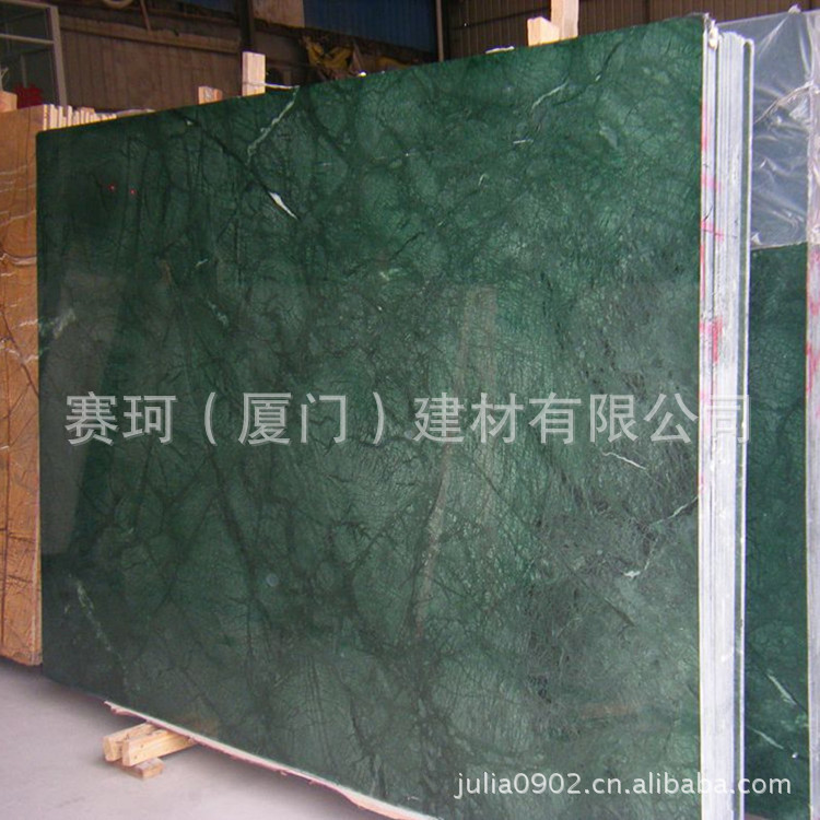 m033 大花绿大理石 天然绿色大理石定做 经典石材配色方案