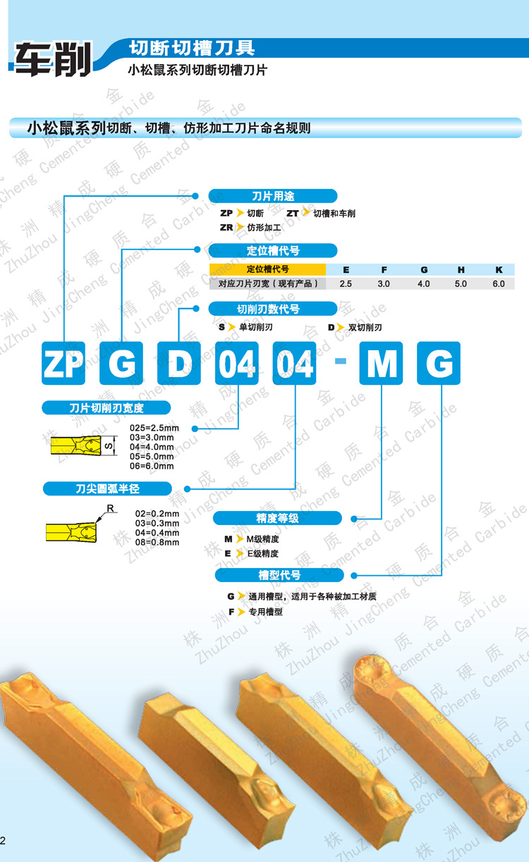 切斷切槽刀片參數