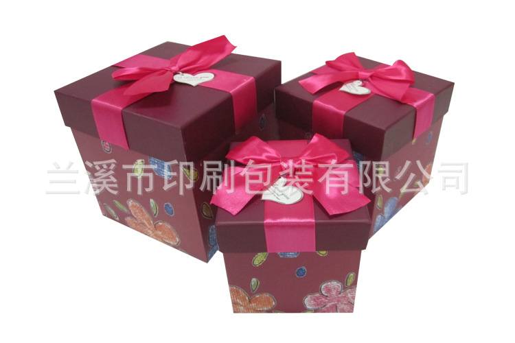 碎花方形三件套紫红盖 (1)