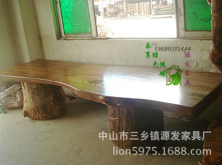 YF0529水花会议桌 长吧桌 原木餐桌 餐台 个性茶台 茶几