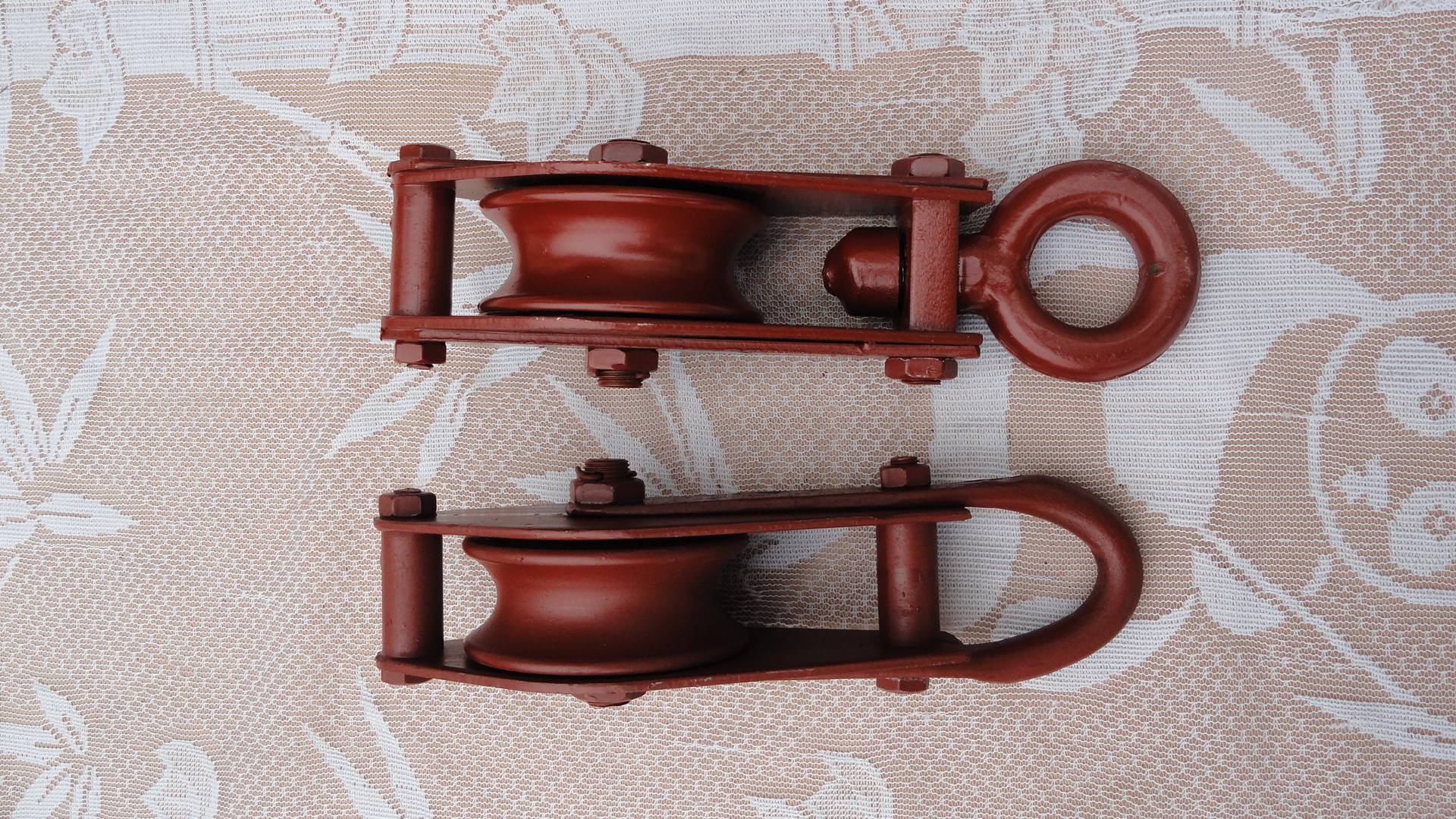 大吨位铁滑车，铸铁吊滑轮，尼龙绳滑轮