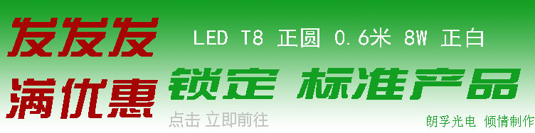 LED T8 正圆 0.6米 8W 正白