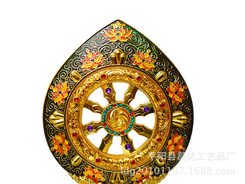 (25*15cm)佛教用品                       " [名称]:转轮大法轮摆件