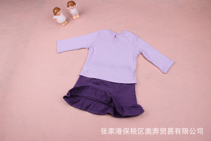 【特價】童套裝批發 印花女童T恤短裙套裝 全棉兒童裙套裝
