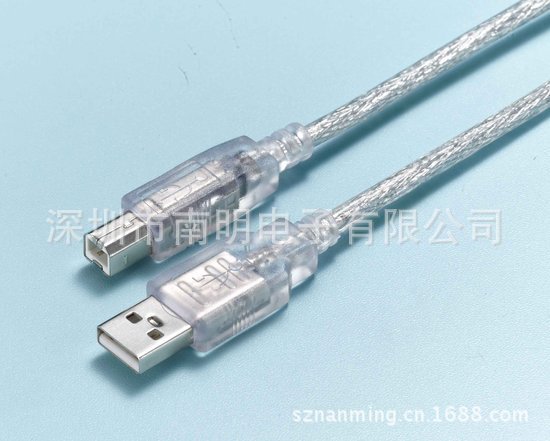 transparent USB A-M TO B-M