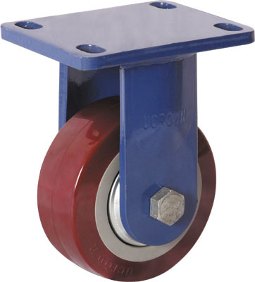 5寸蓝架超重型超级聚氨脂固定轮