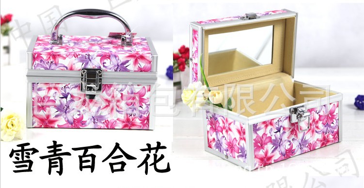 手提小號化妝箱 鋁框化妝箱 女士多功能化妝箱 專業美容化妝箱工廠,批發,進口,代購